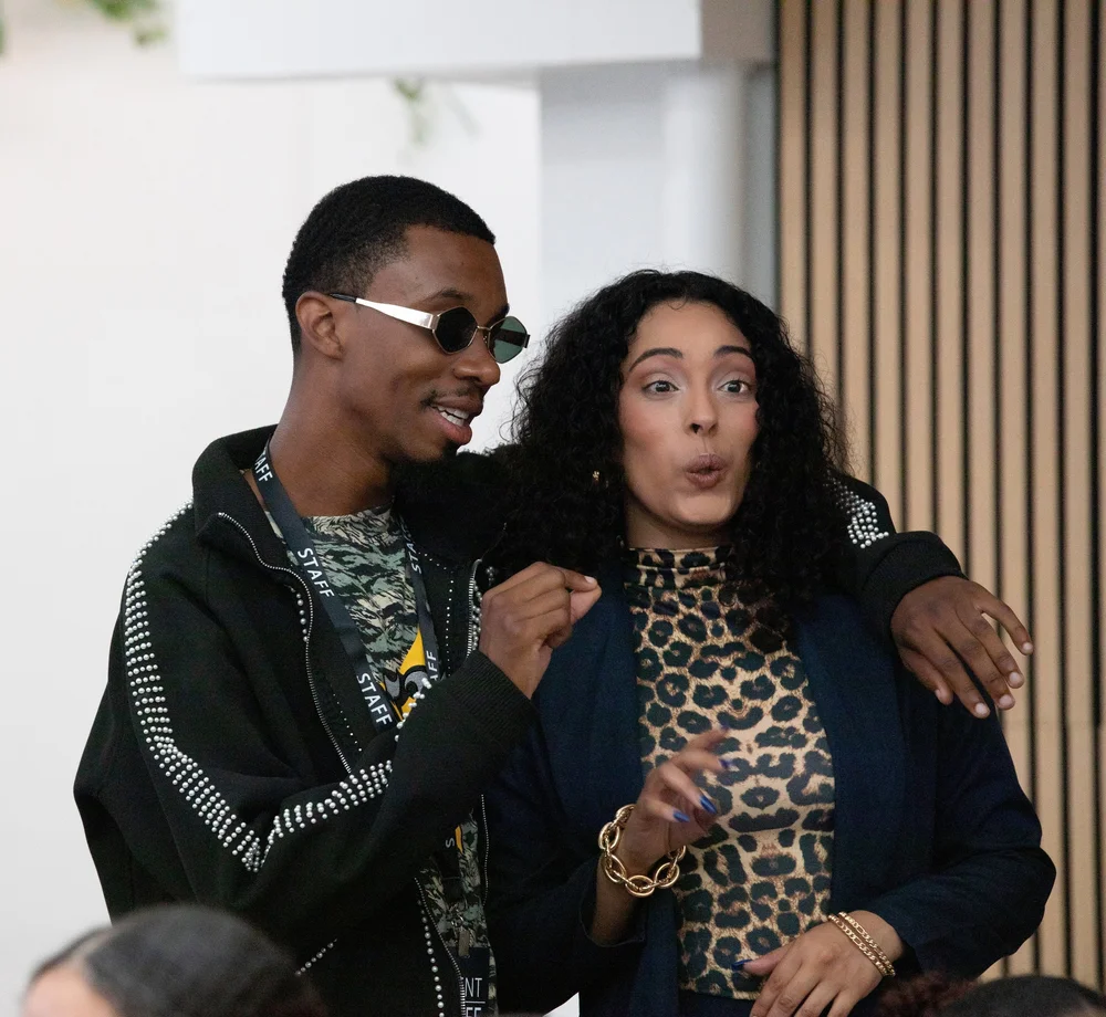 Yhicey Hawt with a colleague at a fashion event