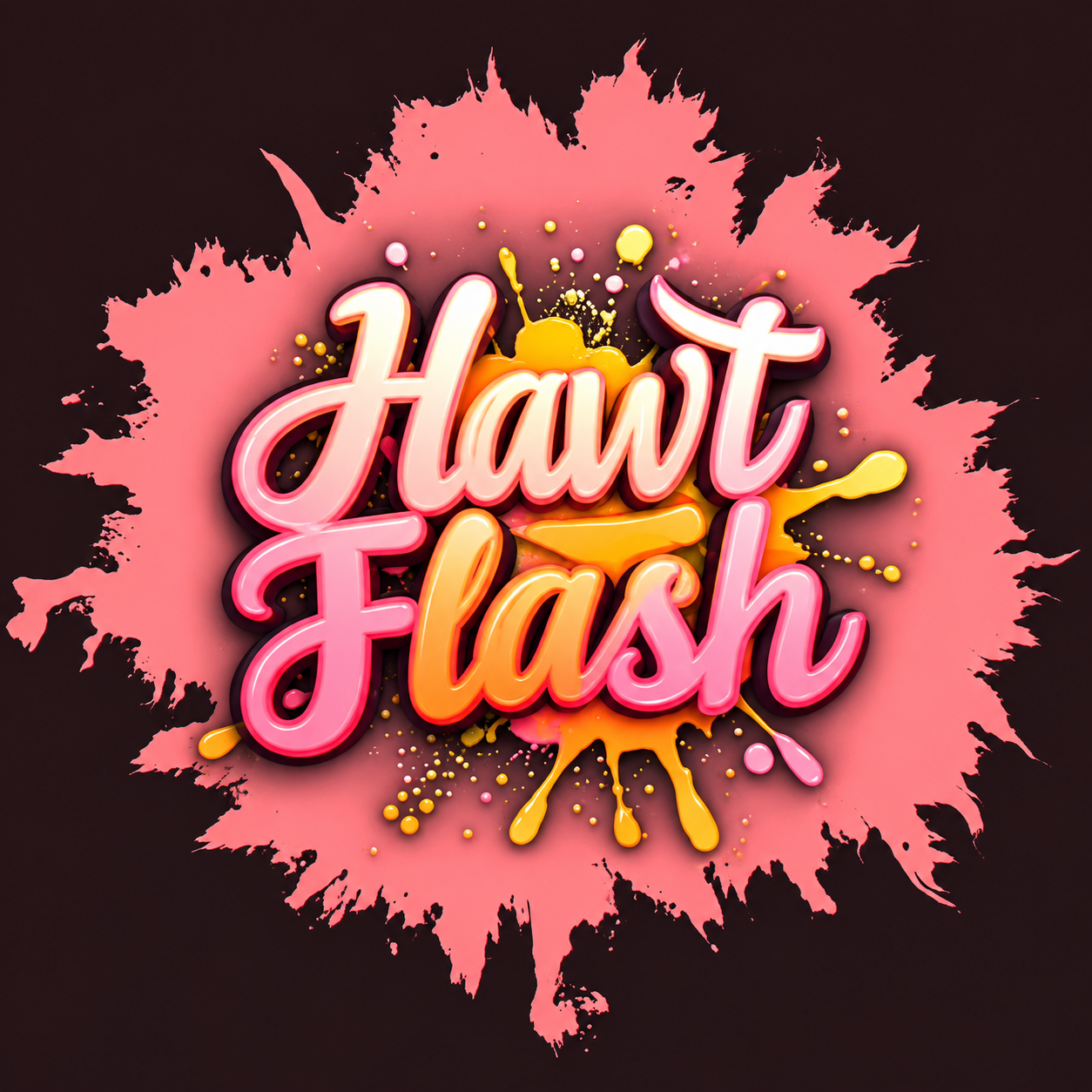 Hawt Flash show artwork in pink and gold